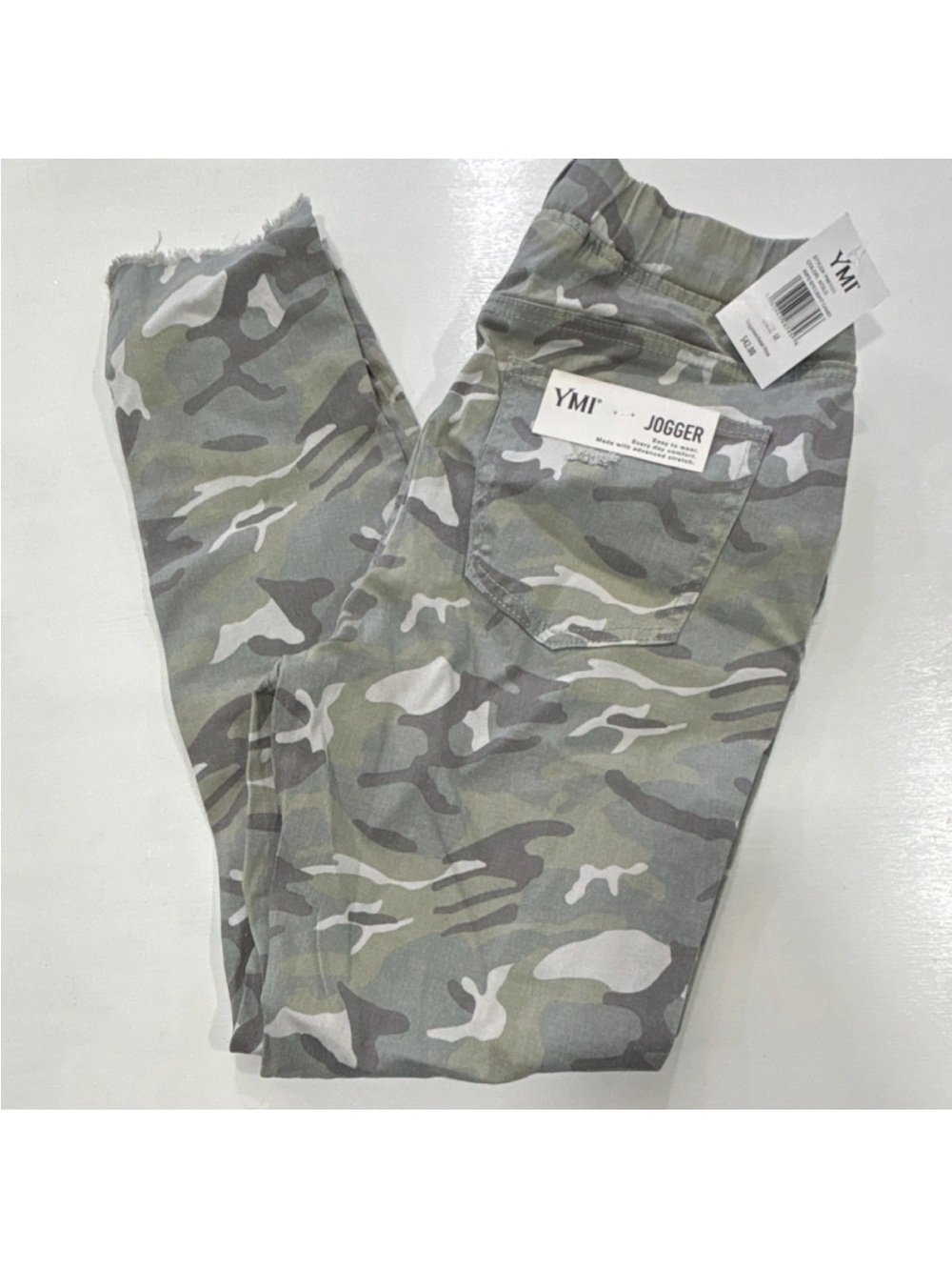 YMI Camo Jogger Pants in Olive Green & Gray